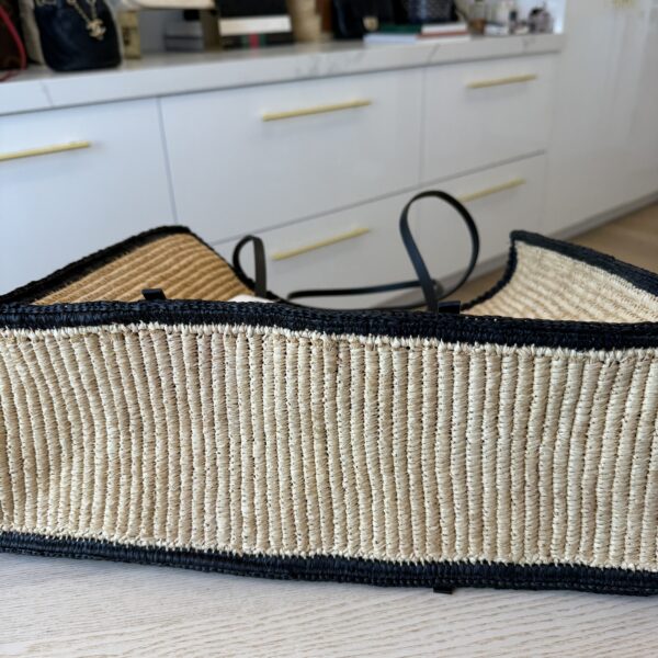 DeMellier The Large Capri Canvas and Leather Box Tote Bag