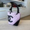 Chanel Pink Leather Cambon Line Mini Tote Bag