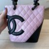 Chanel Pink Leather Cambon Line Mini Tote Bag