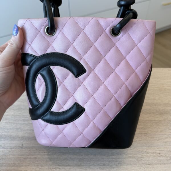 Chanel Pink Leather Cambon Line Mini Tote Bag