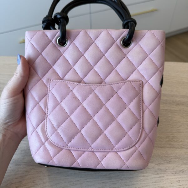 Chanel Pink Leather Cambon Line Mini Tote Bag