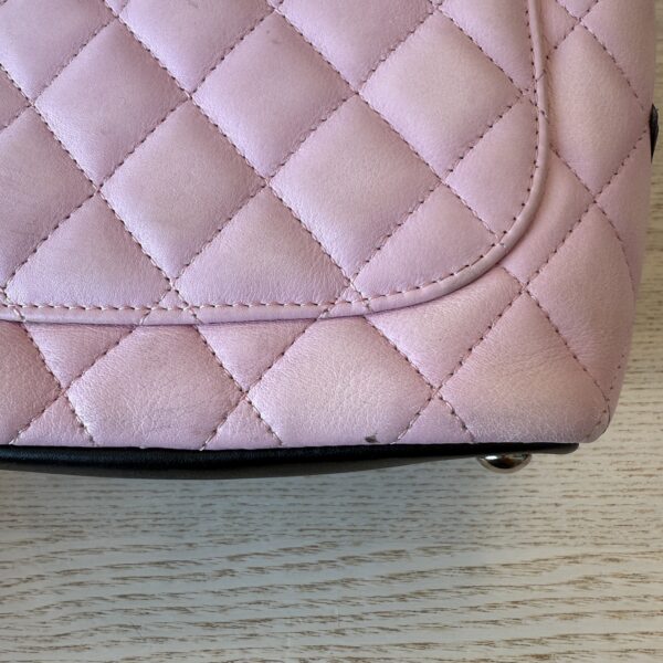 Chanel Pink Leather Cambon Line Mini Tote Bag
