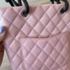 Chanel Pink Leather Cambon Line Mini Tote Bag