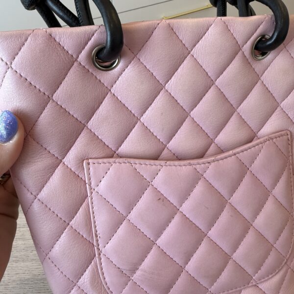 Chanel Pink Leather Cambon Line Mini Tote Bag