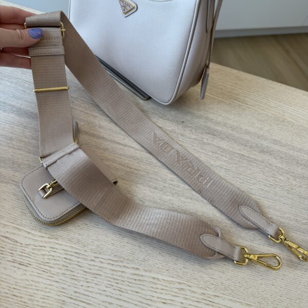 Prada Saffiano Lux Re-Edition 2005 Shoulder Bag Beige