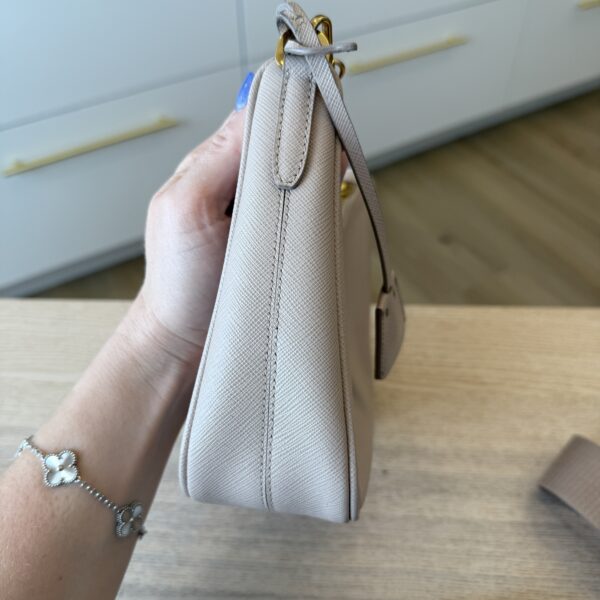 Prada Saffiano Lux Re-Edition 2005 Shoulder Bag Beige