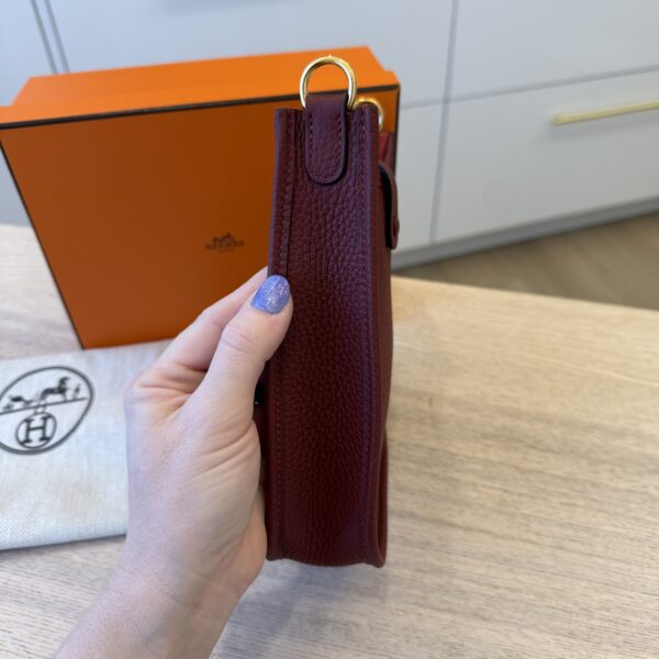 Hermes Taurillon Clemence Evelyne TPM Rouge H