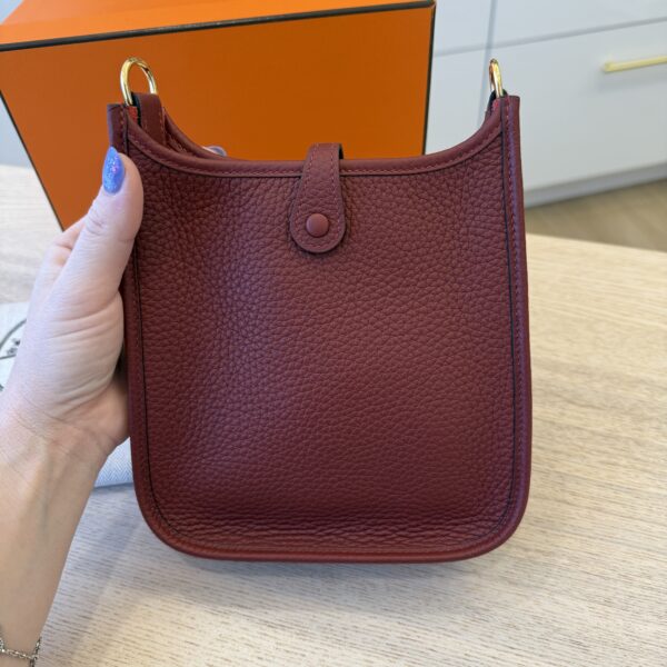 Hermes Taurillon Clemence Evelyne TPM Rouge H