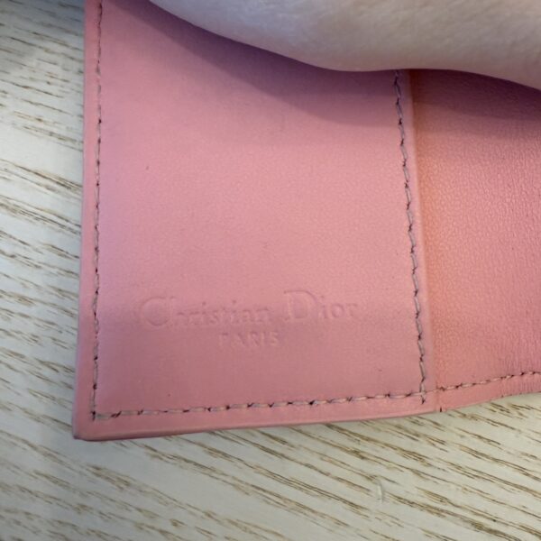 Christian Dior Lady Dior Cannage Leather Key Case Pink