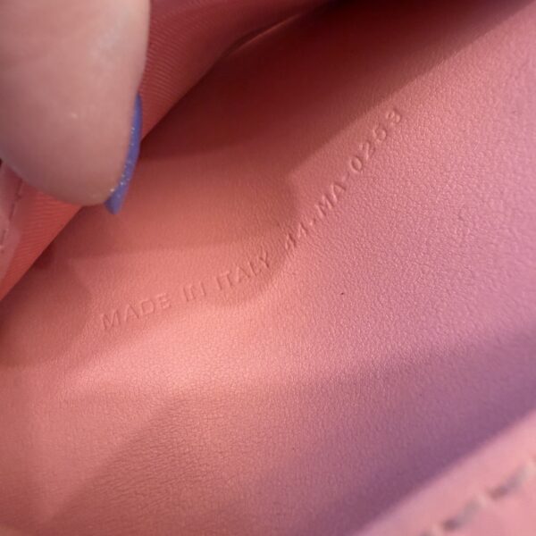 Christian Dior Lady Dior Cannage Leather Key Case Pink