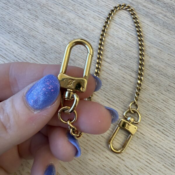 Louis Vuitton Wallet Chain Strap Charm Gold