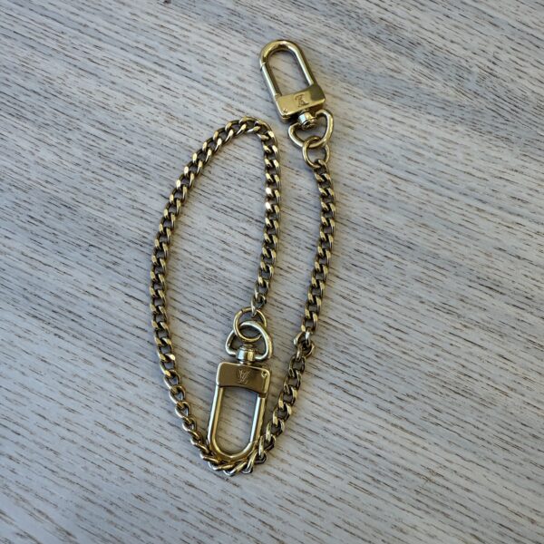 Louis Vuitton Wallet Chain Strap Charm Gold