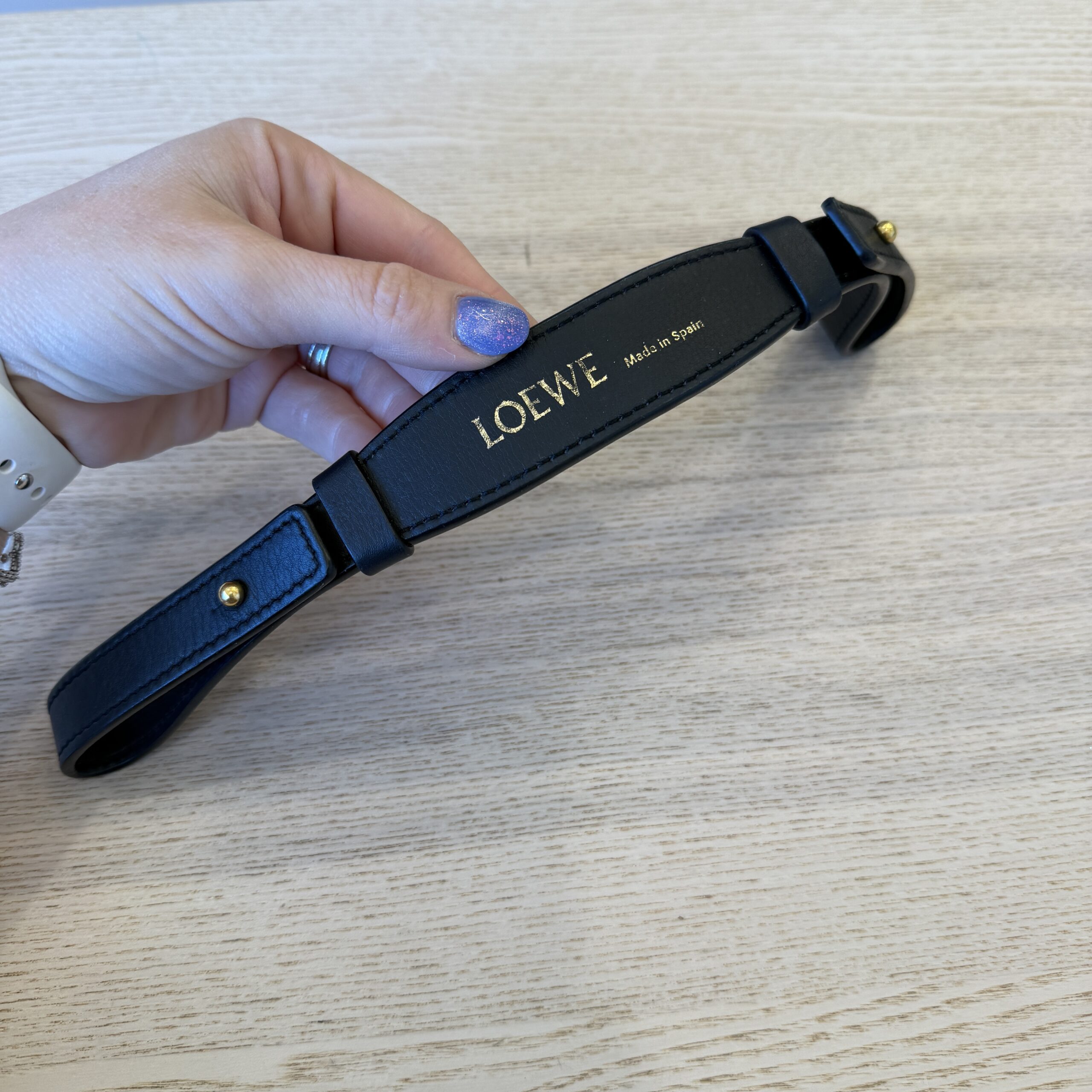 Loewe Branded Short Strap Black Top Handle