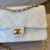 Chanel Medium Vintage Classic Flap with 24K Gold Hardware White