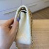 Chanel Medium Vintage Classic Flap with 24K Gold Hardware White