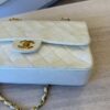 Chanel Medium Vintage Classic Flap with 24K Gold Hardware White