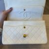 Chanel Medium Vintage Classic Flap with 24K Gold Hardware White