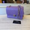 Chanel Lambskin Sleek And Chic Flap Purple