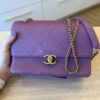 Chanel Lambskin Sleek And Chic Flap Purple