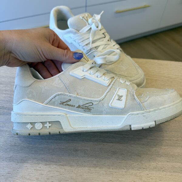 Louis Vuitton Black Monogram Denim Trainer Sneakers 9