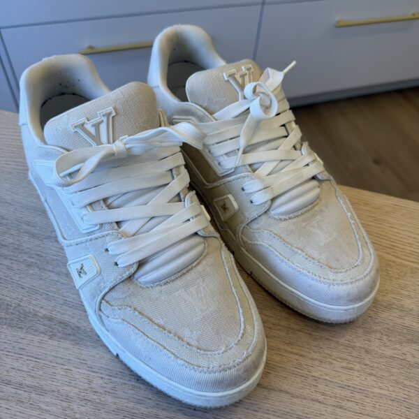 Louis Vuitton Black Monogram Denim Trainer Sneakers 9