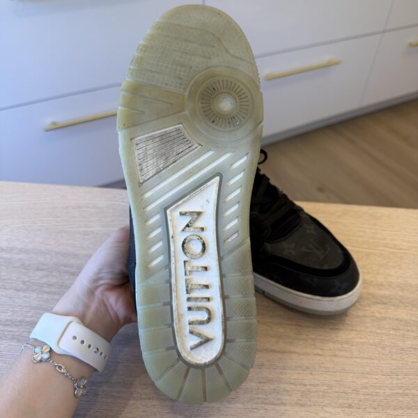 Louis Vuitton Black Monogram Eclipse Trainer Sneakers 9.5