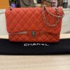 Chanel Patent Quilted Jumbo Double Flap Coral Silver Hardware