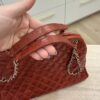 Chanel Glazed Calfskin Quilted Large Just Mademoiselle Bowling Bag Red