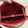 Chanel Glazed Calfskin Quilted Large Just Mademoiselle Bowling Bag Red