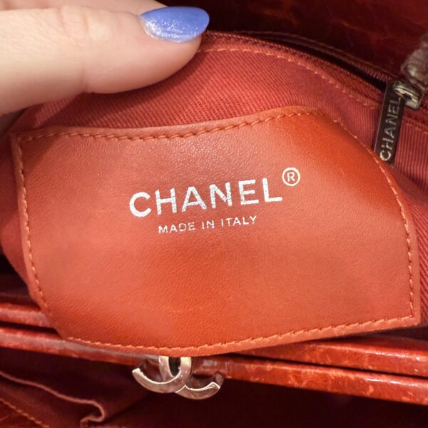 Chanel Glazed Calfskin Quilted Large Just Mademoiselle Bowling Bag Red