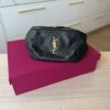 Saint Laurent (YSL) Grain De Poudre Monogram Belt Bag Black