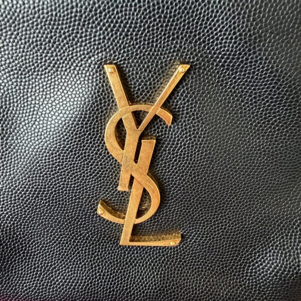 Saint Laurent (YSL) Grain De Poudre Monogram Belt Bag Black