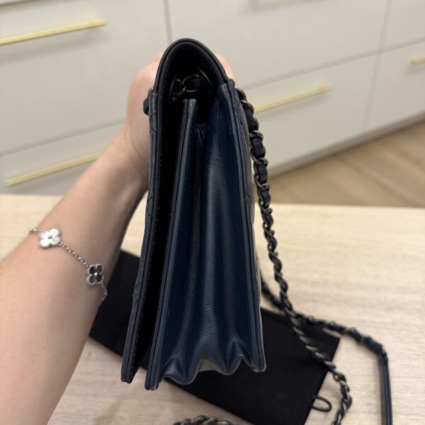 Chanel Quilted Ballerine Flap Bag Black and Navy