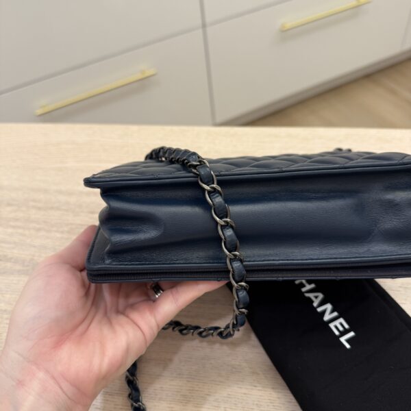 Chanel Quilted Ballerine Flap Bag Black and Navy