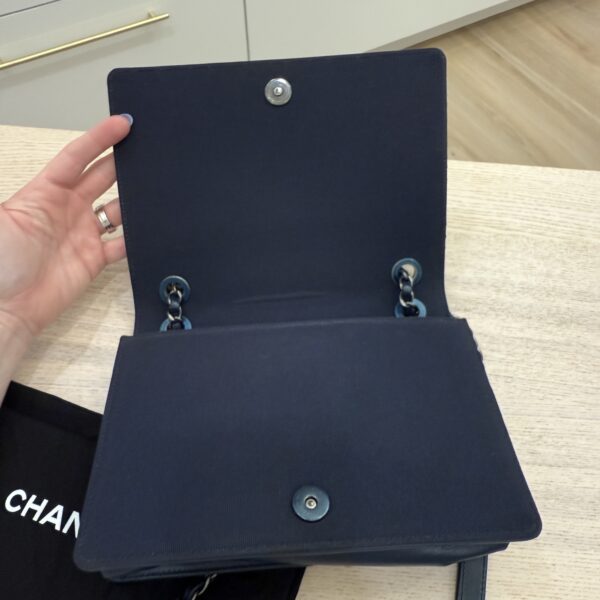 Chanel Quilted Ballerine Flap Bag Black and Navy