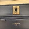 Chanel Lambskin Chevron Quilted Trendy CC Wallet On Chain WOC Navy