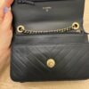 Chanel Lambskin Chevron Quilted Trendy CC Wallet On Chain WOC Navy