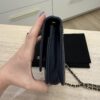 Chanel Lambskin Chevron Quilted Trendy CC Wallet On Chain WOC Navy