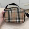 Burberry Vintage Check Calfskin Small Camera Bag Archive Beige