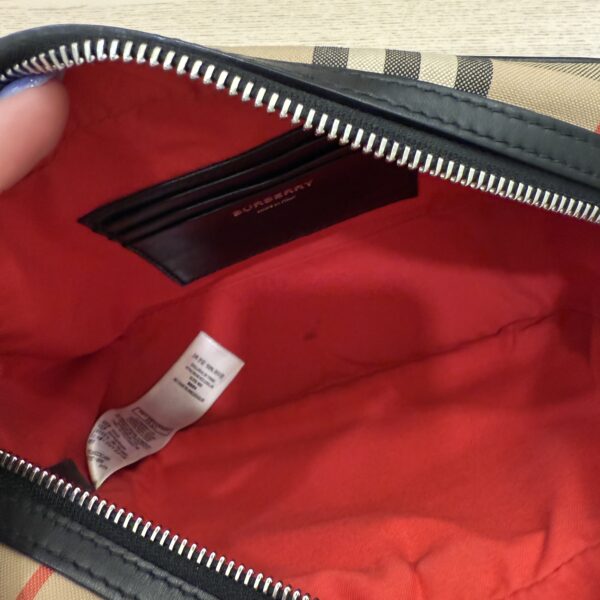 Burberry Vintage Check Calfskin Small Camera Bag Archive Beige