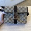 Gucci Monogram Waist Pouch Bag Dark Brown