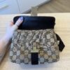 Gucci Monogram Waist Pouch Bag Dark Brown