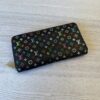Louis Vuitton Monogram Multicolor Zippy Wallet Noir with Pink Interior