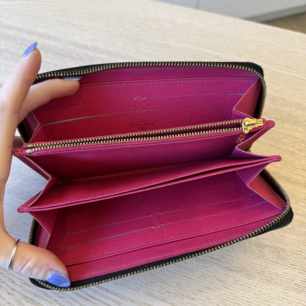 Louis Vuitton Monogram Multicolor Zippy Wallet Noir with Pink Interior
