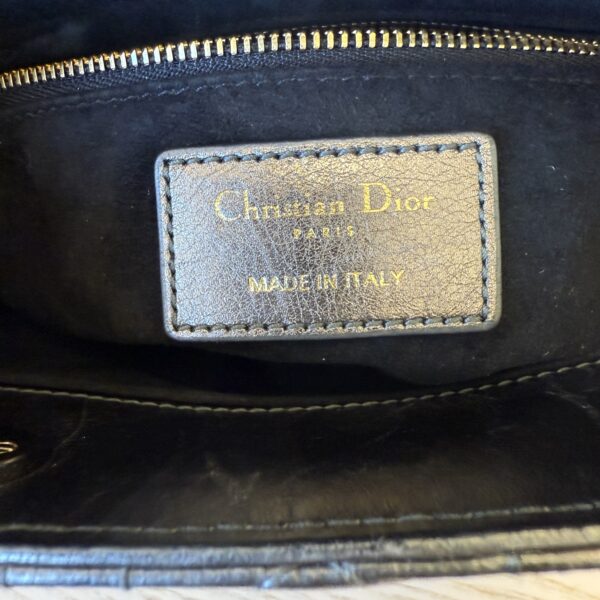 Christian Dior Lambskin Cannage Small Lady Dior Dark Metallic Gold Hardware My ABC Strap