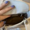 CHRISTIAN DIOR Lambskin Cannage Mini Lady Dior White SHW
