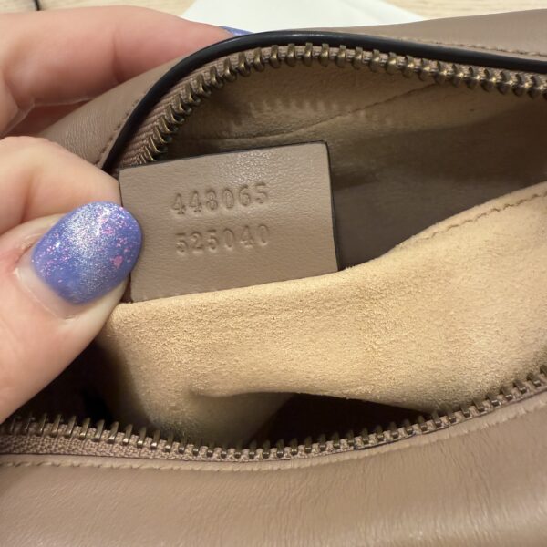 Gucci Calfskin Matelasse Mini GG Marmont Chain Shoulder Bag Porcelain Rose