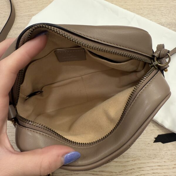 Gucci Calfskin Matelasse Mini GG Marmont Chain Shoulder Bag Porcelain Rose