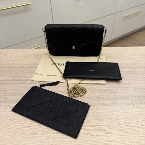 Louis Vuitton Empreinte Pochette Felicie Chain Wallet Noir