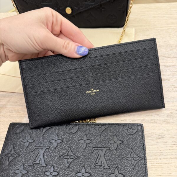 Louis Vuitton Empreinte Pochette Felicie Chain Wallet Noir